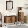 vidaXL Ensemble de mobilier de salle de bain avec &eacute;tag&egrave;re 3 pcs Marron