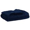 vidaXL Duvet complet toute l'ann&eacute;e Bleu fonc&eacute; 135 x 200 cm Microfibre