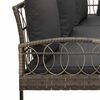 vidaXL Ensemble de canap&eacute; de jardin avec coussin 2 pcs Gris Acier