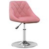 vidaXL Chaises &agrave; manger pivotantes lot de 4 Rose Velours
