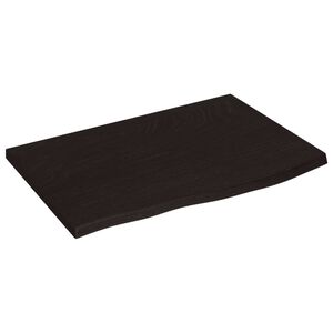 vidaXL Dessus de bureau marron fonc&eacute; 60x40x2 cm bois ch&ecirc;ne trait&eacute;