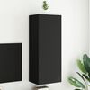 vidaXL Meuble TV mural noir 40,5x30x102 cm bois d'ing&eacute;nierie
