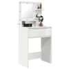vidaXL Tables de maquillage pour chambre avec tiroir Blanc brillant