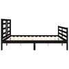 vidaXL Cadre de lit sans matelas noir 200x200 cm bois massif