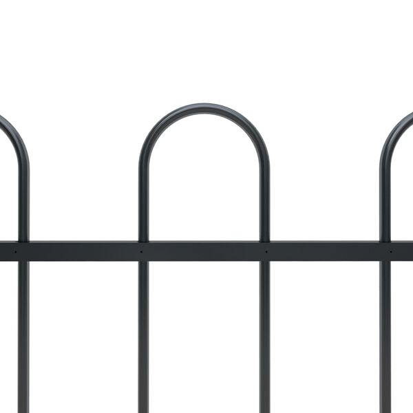 vidaXL Cl&ocirc;ture de jardin avec arceau en acier 537 x 60 cm Noir