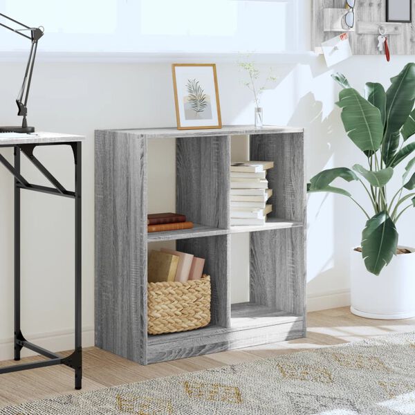 vidaXL Biblioth&egrave;que sonoma gris 68,5x32x75 cm bois d'ing&eacute;nierie