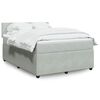 vidaXL Sommier &agrave; lattes de lit et matelas Gris clair 140x200cm Velours