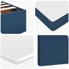 VidaXL Cadre de lit ottoman avec matelas bleu 140x200 cm tissu