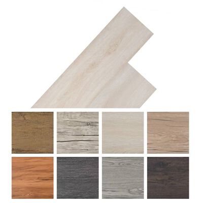 vidaXL Planches de plancher PVC autoadhésif 2,51 m² 2 mm Blanc chêne