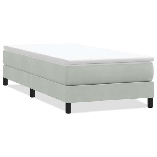 vidaXL Sommier &agrave; lattes de lit sans matelas gris clair 90x210 cm