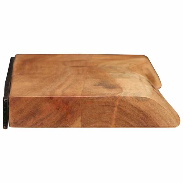 vidaXL &Eacute;tag&egrave;res murales 2 pcs 80x20x3,5 cm bois massif d'acacia