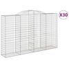 vidaXL Paniers &agrave; gabions arqu&eacute;s 30 pcs 300x50x180/200 cm fer galvanis&eacute;