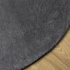vidaXL Tapis HUARTE &agrave; poils courts doux et lavable anthracite &Oslash; 80 cm