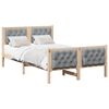 vidaXL Cadre de lit Gris clair 120 x 190 cm Pin massif