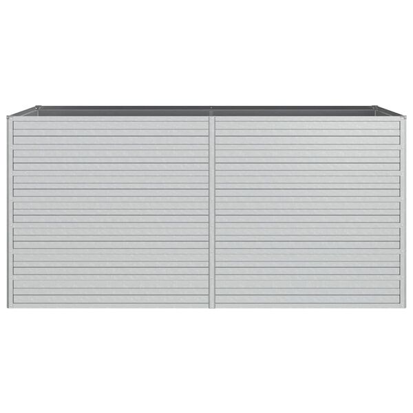 vidaXL Lit sur&eacute;lev&eacute; de jardin 160x80x77 cm Acier galvanis&eacute; Argent&eacute;