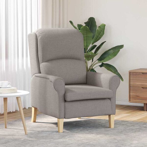 vidaXL fauteuil Taupe 76 x 94 x 102 cm tissu