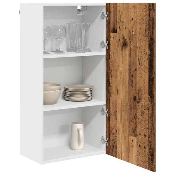 vidaXL Armoire suspendue Bois ancien et Blanc 50 x 31 x 100 cm
