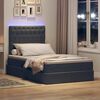 vidaXL Lit avec rangement et LED Gris fonc&eacute; 120 x 200 cm Velours
