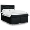 vidaXL Sommier &agrave; lattes de lit avec matelas Noir 160x200 cm Tissu