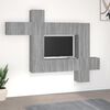 vidaXL Ensemble de meubles TV 10 pcs Sonoma gris Bois d'ing&eacute;nierie
