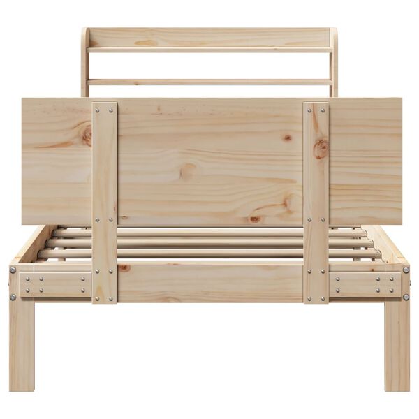vidaXL Cadre de lit avec t&ecirc;te de lit sans matelas 90x200 cm
