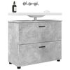 vidaXL Cabinet de salle de bain Gris b&eacute;ton 76,5 x 35 x 64 cm
