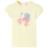 T-shirt pour enfants imprim&eacute; patins &agrave; roulettes jaune tendre 92