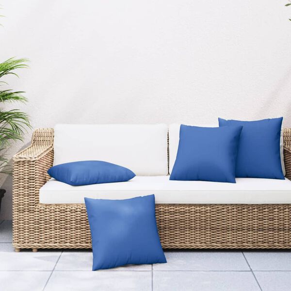 vidaXL Coussins de canap&eacute; 4 pcs bleu royal 40x40 cm tissu