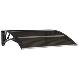 vidaXL Auvent de porte noir 80 x 75 cm en polycarbonate