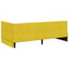 vidaXL Cadre de lit d'angle Jaune 90 cm x 200 cm Velours