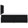vidaXL Sommier &agrave; lattes de lit avec matelas noir 120x190 cm tissu