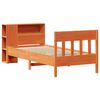 vidaXL Lit biblioth&egrave;que sans matelas cire marron 75x190 cm pin massif