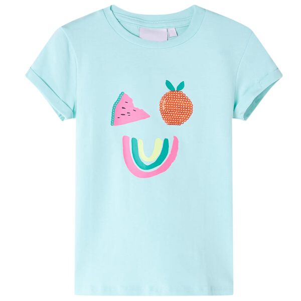 T-shirt pour enfants aqua clair 128