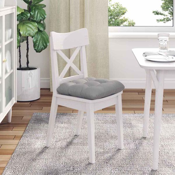 vidaXL Coussins de si&egrave;ge 4 pcs Gris nuage 45 x 45 x 12 cm tissu