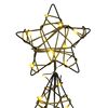 vidaXL Sapin de No&euml;l avec 120 LED Blanc chaud 120 cm Rotin