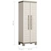 Keter Armoire de rangement &agrave; &eacute;tag&egrave;res Excellence Beige et taupe 182 cm