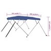 vidaXL Auvent bimini &agrave; 4 arceaux Bleu 243x180x137 cm