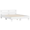 vidaXL Cadre de lit avec LED sans matelas blanc 140x190 cm