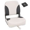 vidaXL Si&egrave;ge de bateau pliable 1 ensemble avec dossier bas et sangle de fixation