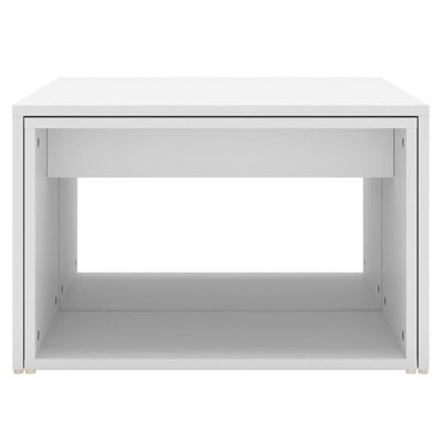 vidaXL Tables basses gigognes 3 pcs blanc 60x60x38cm bois d'ingénierie