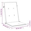 vidaXL Coussins de chaise de jardin dossier haut lot de 2 cr&egrave;me tissu