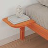 vidaXL Cadre de lit avec tables de chevet Brun cire 100 x 220 cm