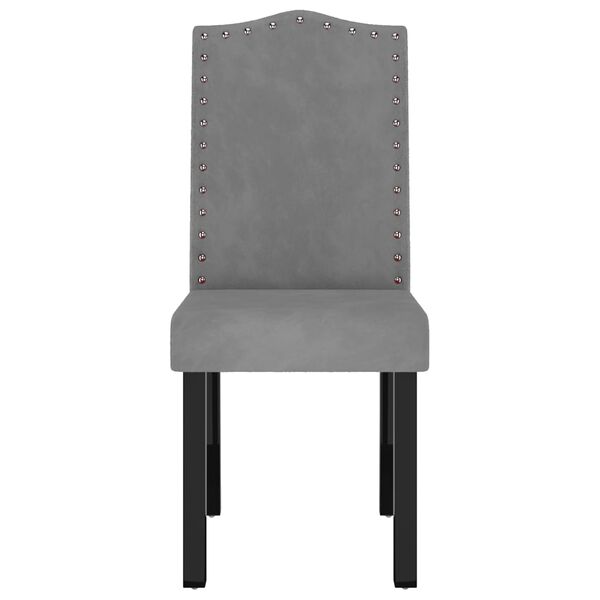 vidaXL Chaises &agrave; manger lot de 6 gris clair velours
