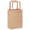 vidaXL Sacs en papier 50 pcs avec poign&eacute;es marron 15x8x21 cm