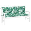vidaXL Coussins de banc de jardin lot de 2 motif de feuilles