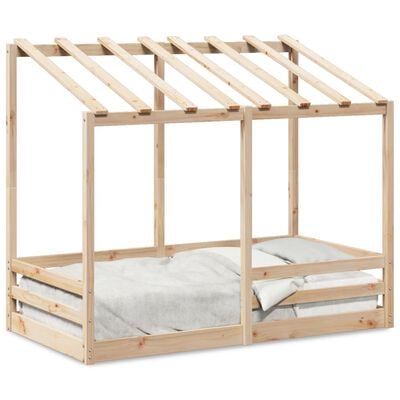 vidaXL Lit pour enfants avec toit 70x140 cm bois massif de pin