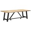 vidaXL Table de salle &agrave; manger 240x100x76 cm Bois de manguier brut