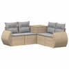 vidaXL Ensemble de Canap&eacute;s 5 pc Beige et Gris clair