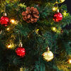 vidaXL Arbre de No&euml;l artificiel pr&eacute;-&eacute;clair&eacute; avec boules vert 210 cm