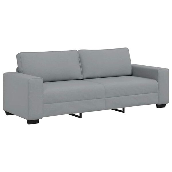vidaXL Canap&eacute; &agrave; 3 places gris clair 180 cm tissu